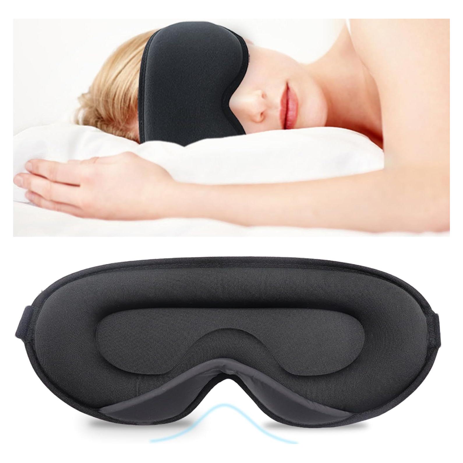 Máscara de Sueño 3D KUKUGO Ajustable Bloqueadora de Luz