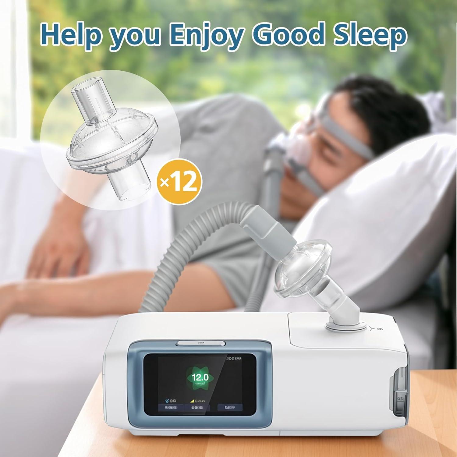 Paquete de 12 filtros CPAP WILERDA para máquinas BiPAP