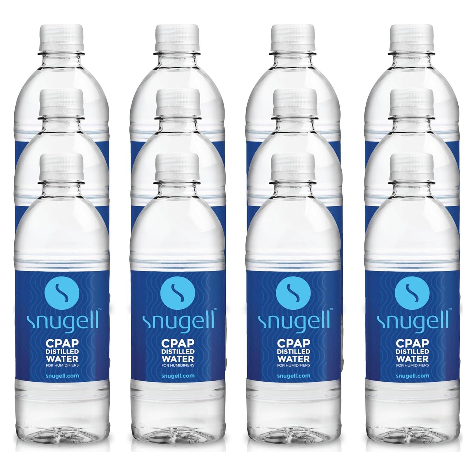 Agua Destilada Snugell para CPAP - Paquete de 12 Botellas 500ml