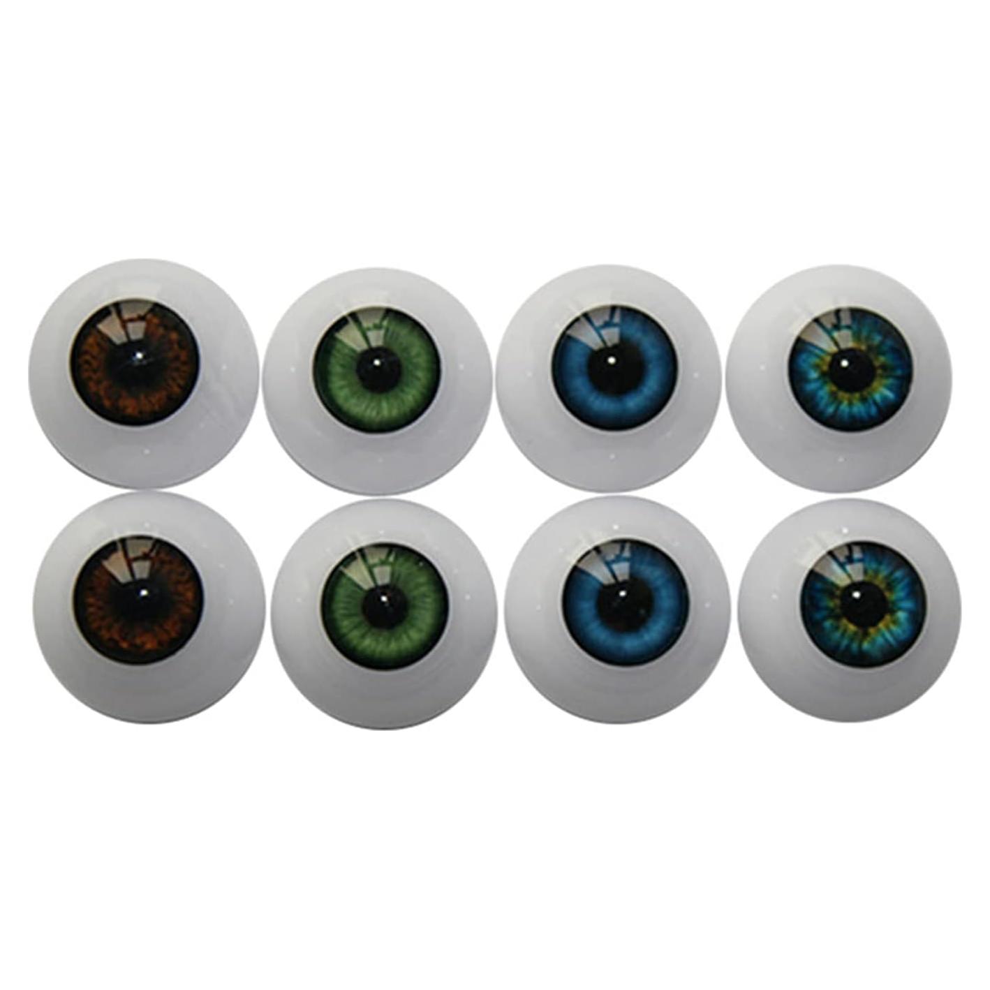 Ojos Acrílicos Realistas UUsave 24mm 4 Pares para Manualidades