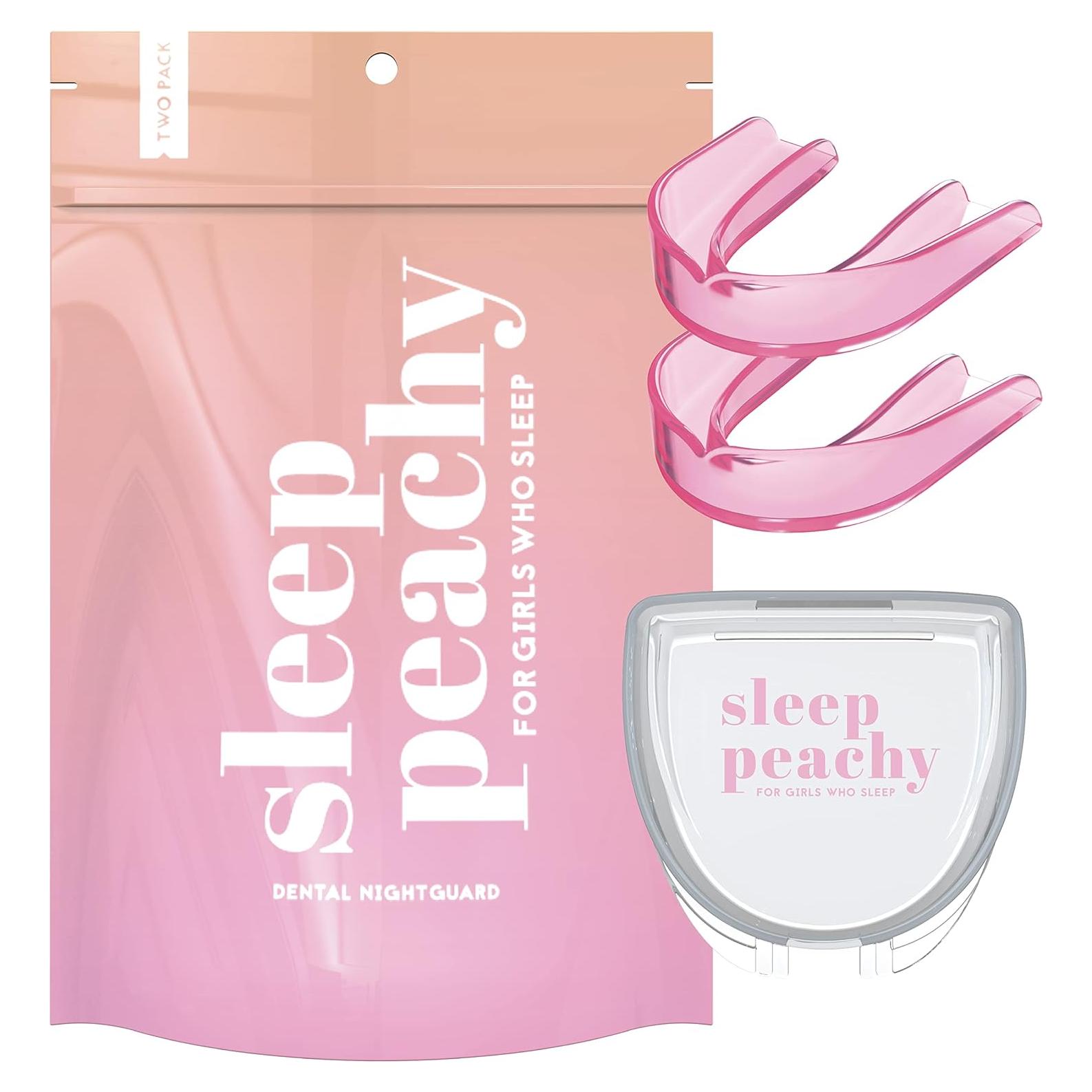 Protectores Bucales Sleep Peachy para Bruxismo - 2 Pzs Rosa