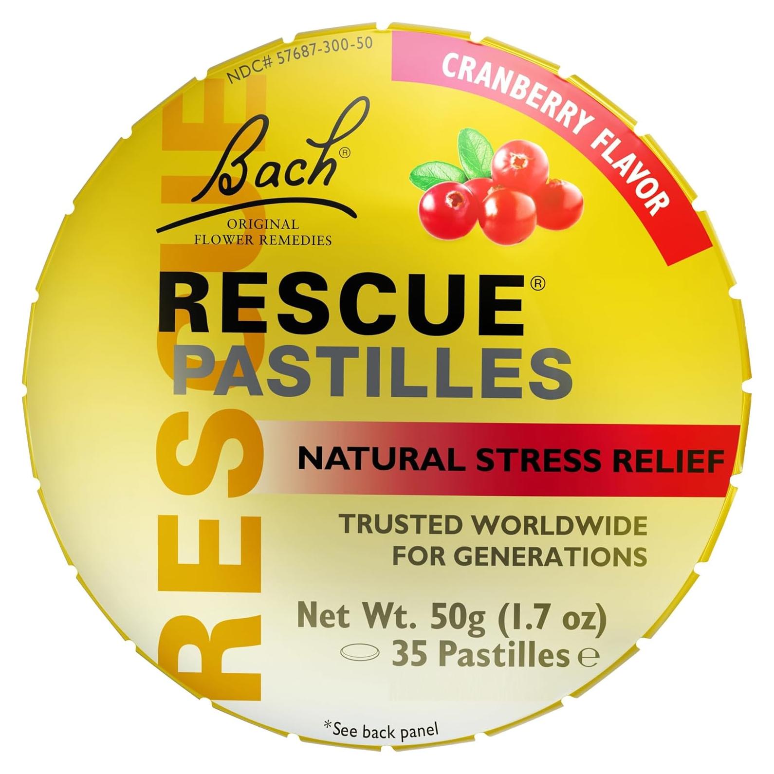 Pastillas Bach Rescue Arándano 35g Alivio Estrés Natural