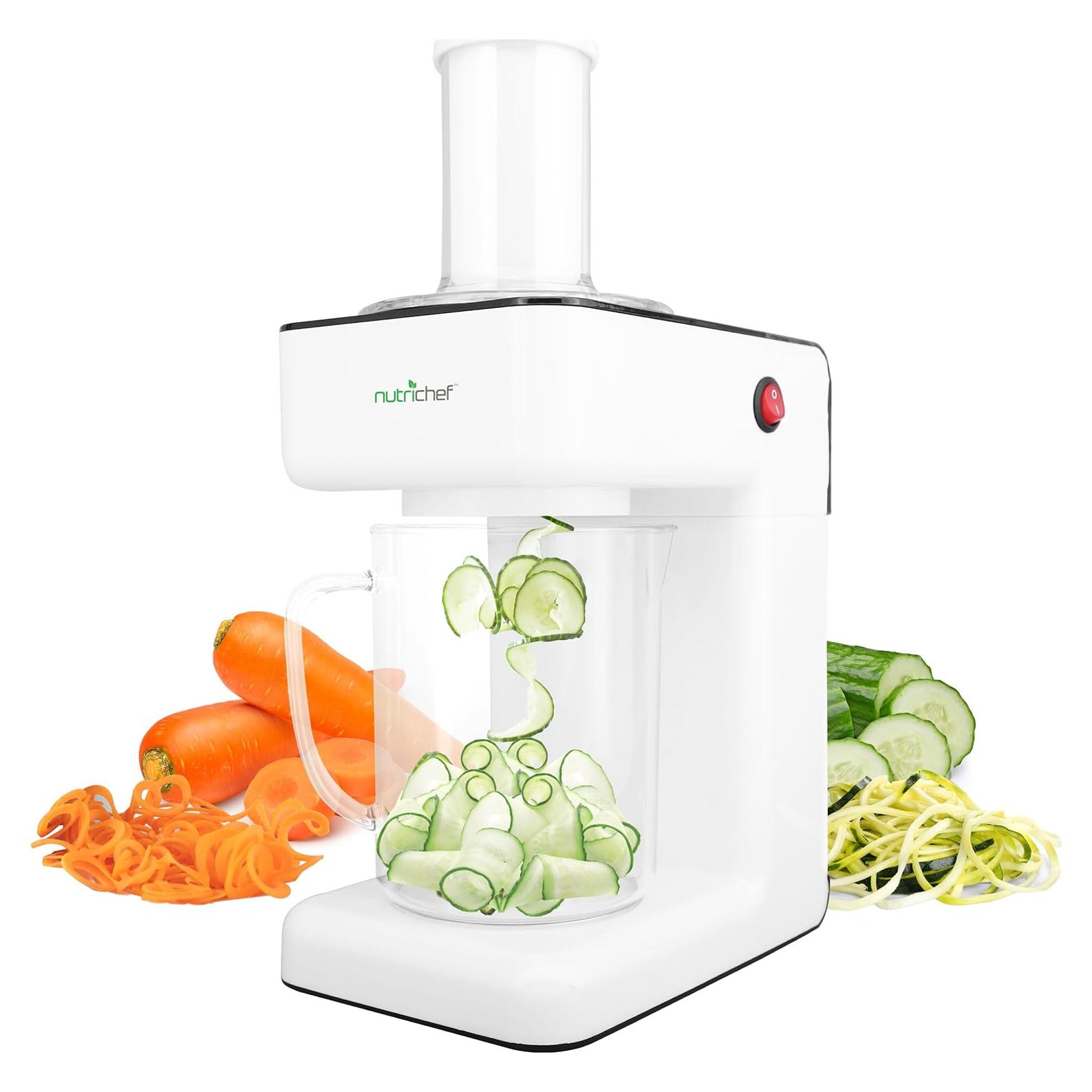 NutriChef Picadora Eléctrica 3-en-1 con Tazón 1.2L