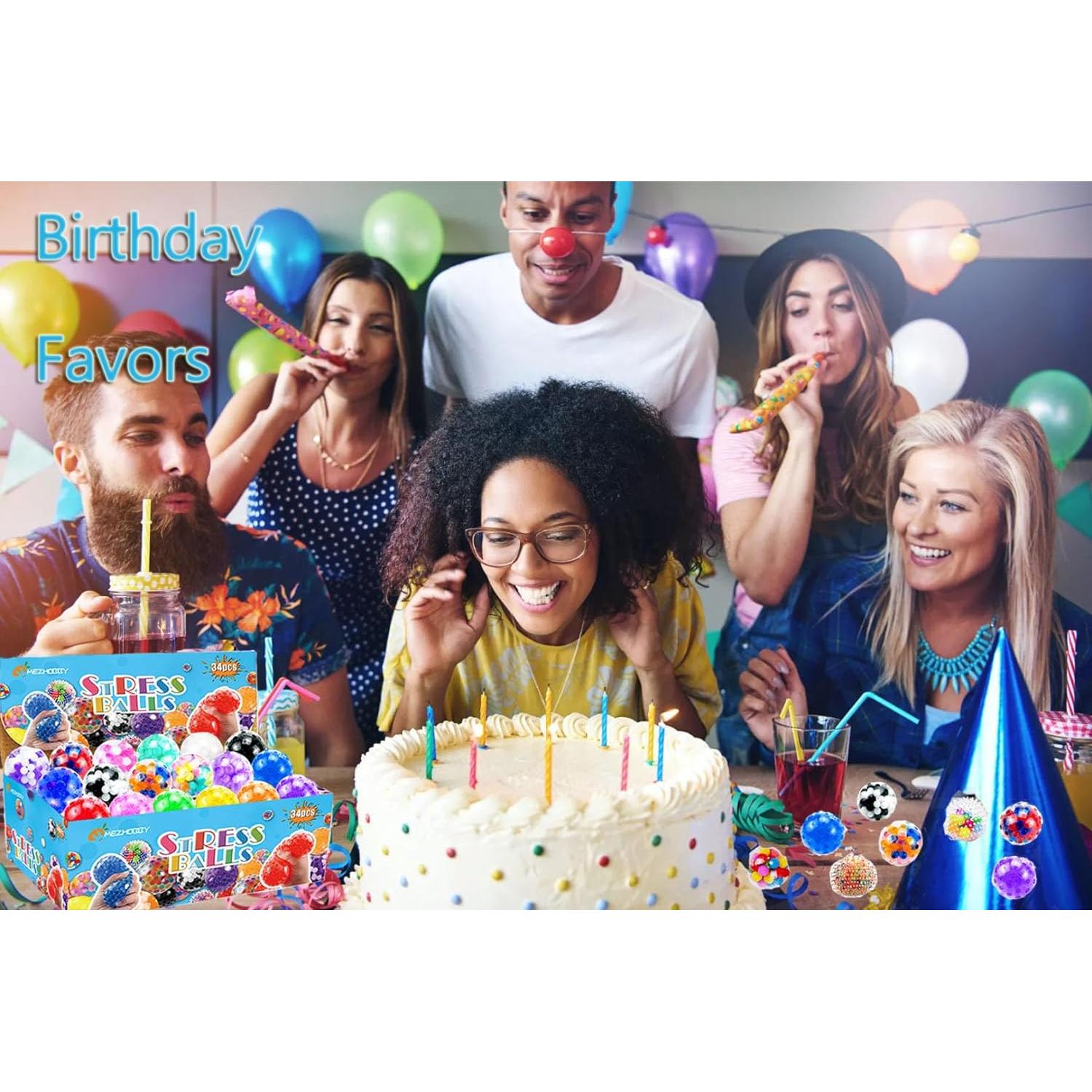 34 Piezas Pelotas Antiestrés MEZHOBBY Alivio de Ansiedad