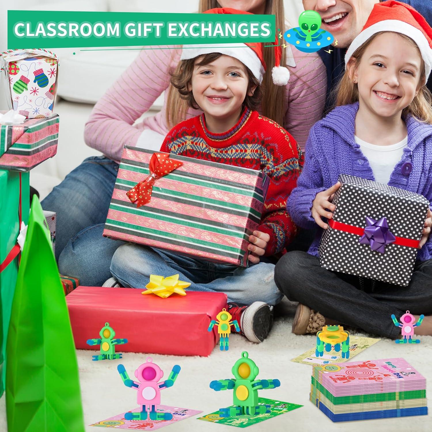 24 Piezas Spinners Fidget Llavero Brillantes DIY 3 en 1