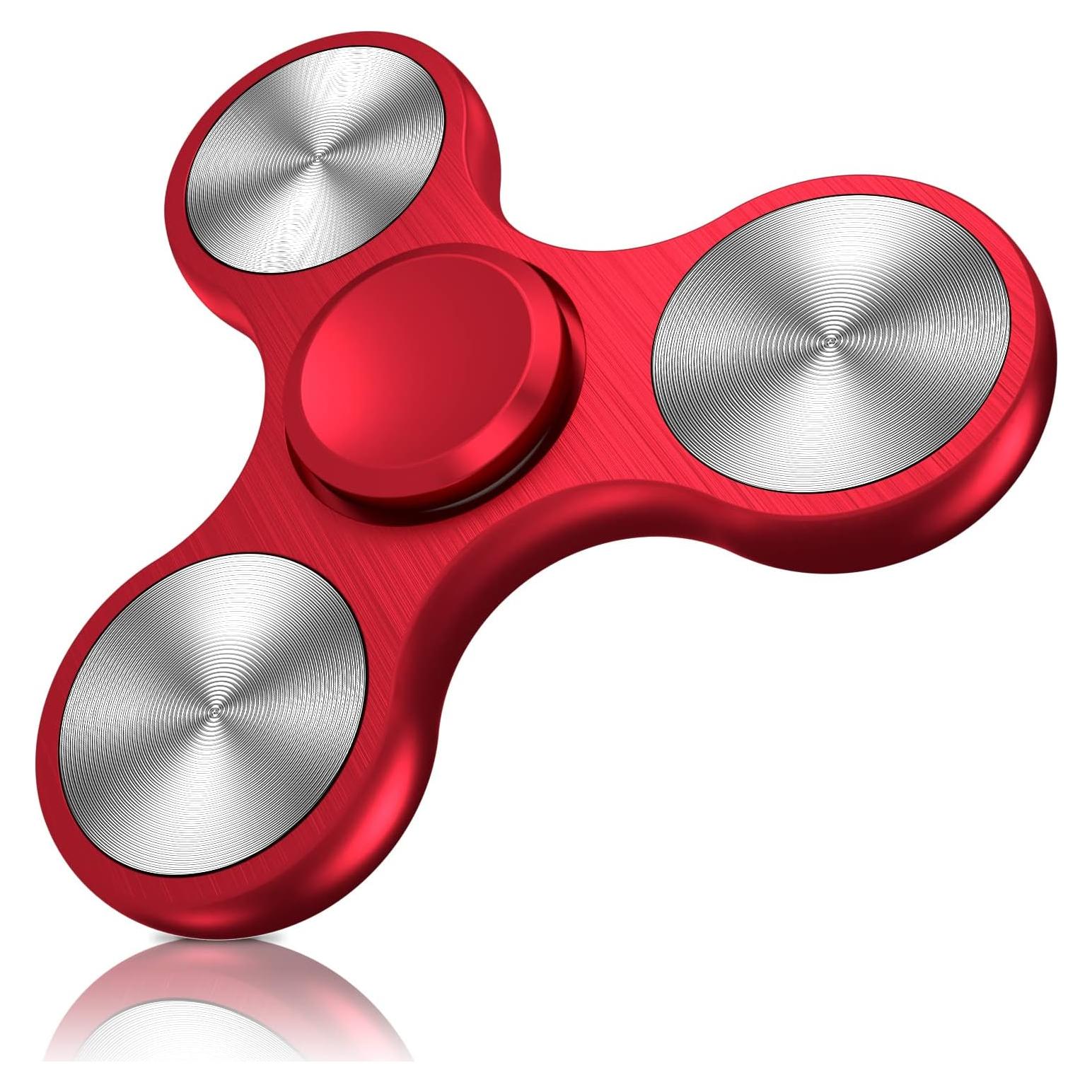 Fidget Spinner ATESSON Rojo Acero Inoxidable Alta Velocidad