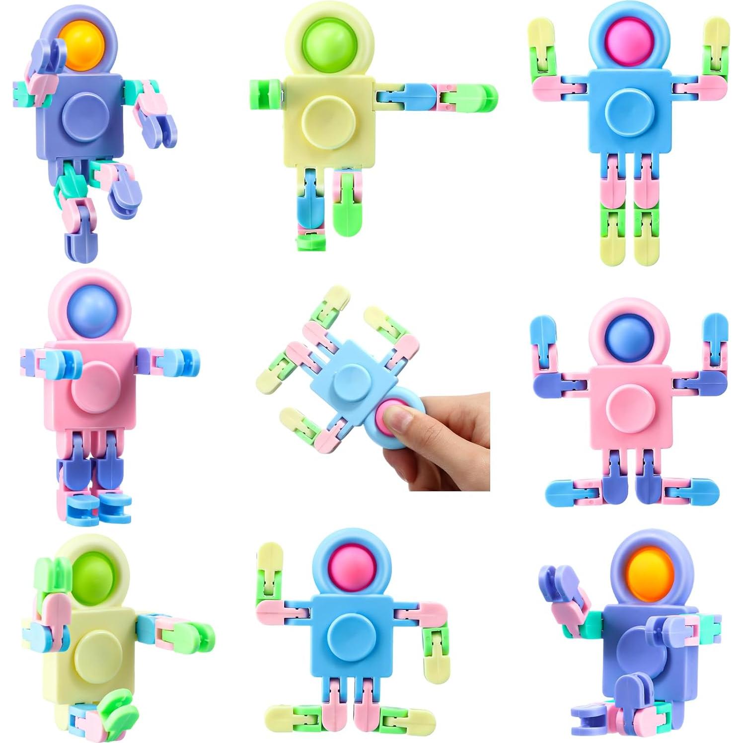 Juguete Fidget Robot Transformable 8 Pcs Hanaive 15 cm