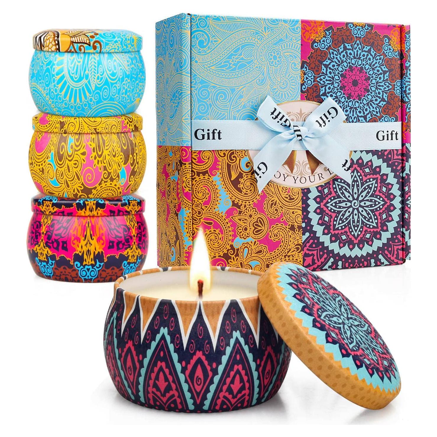 Set de Velas Aromáticas Yinuo Candle 4 Fragancias Soja