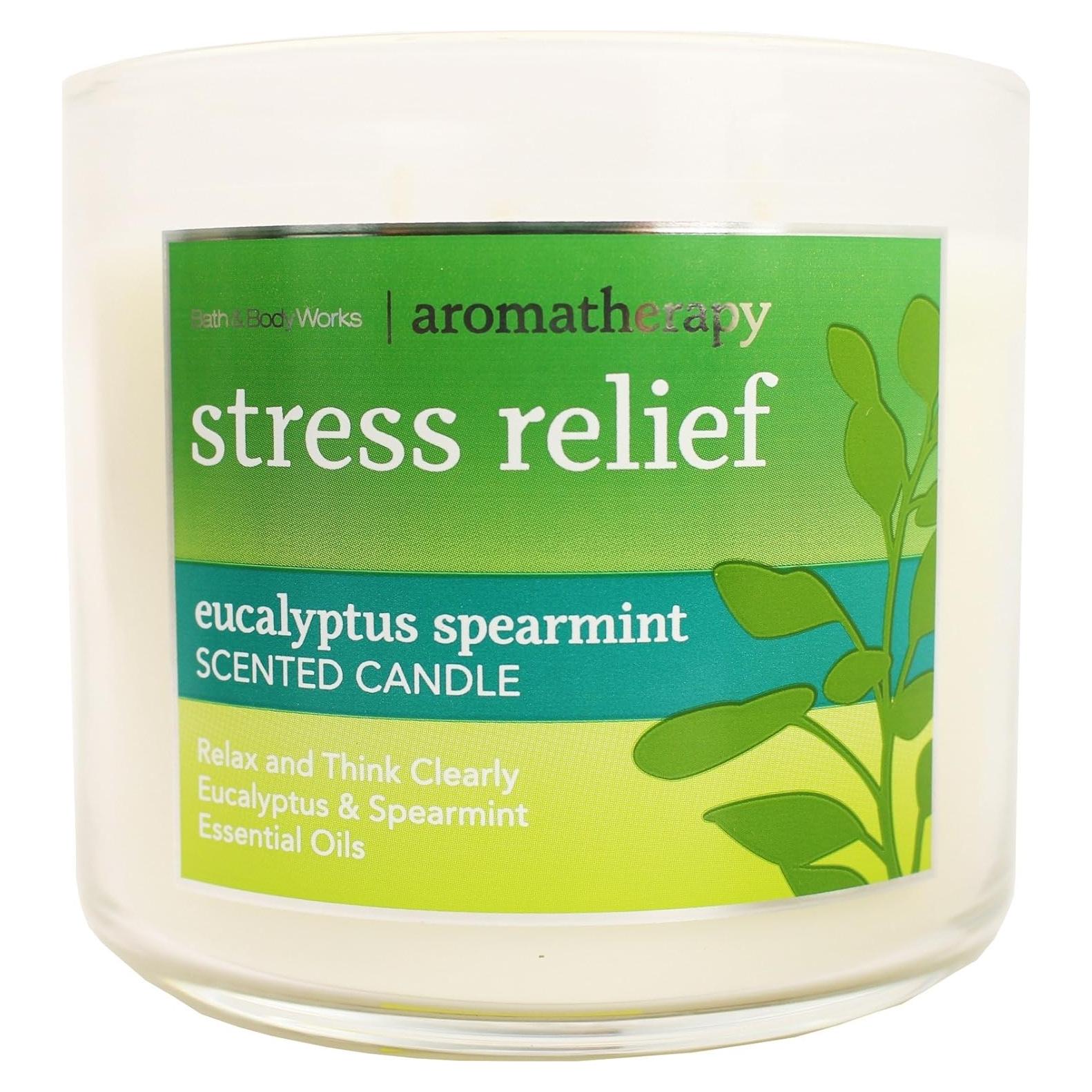 Vela Aromaterapia 3 Mechas Baño y Cuerpo Trabajos Eucalipto