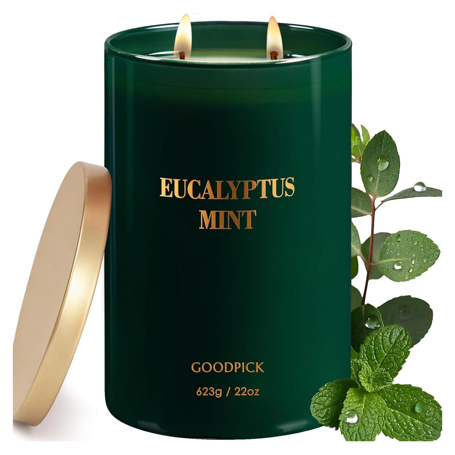 Vela Aromática Goodpick Eucalipto y Menta 22oz 120 Horas