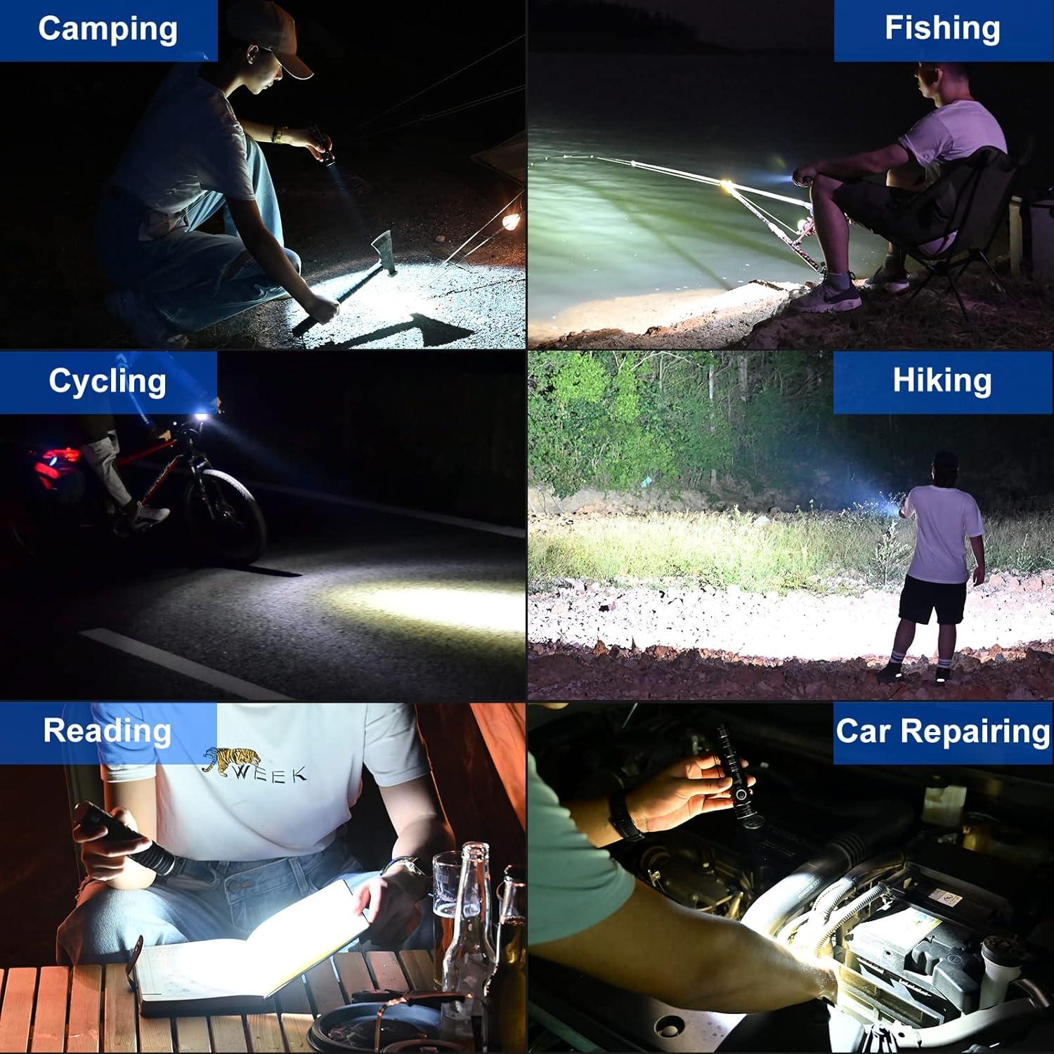 Linterna Recargable WUBEN C2 2000 Lúmenes LED Táctica IP68