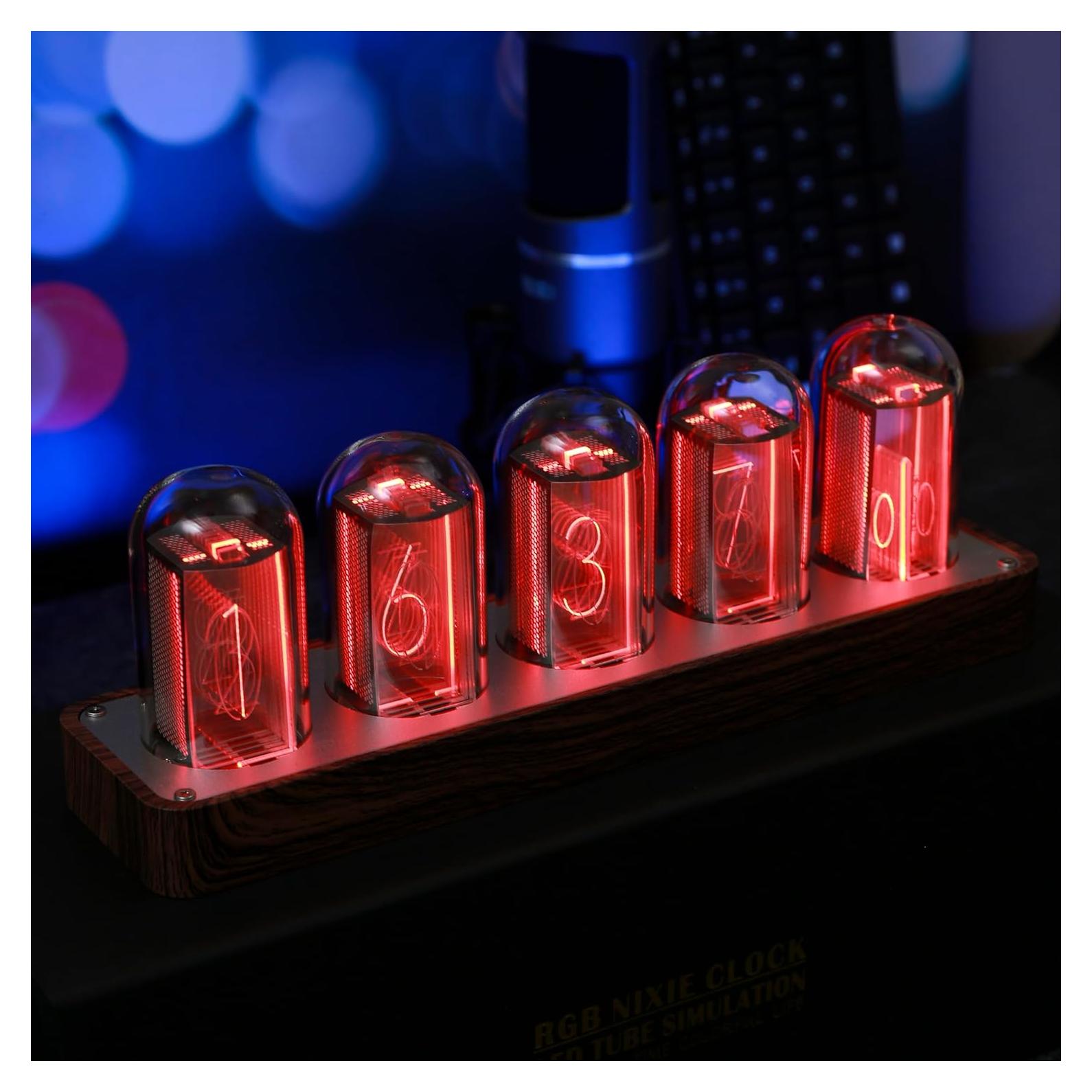 Reloj Digital Nixie ClocTeck CT-004 con Alarma y Temporizador