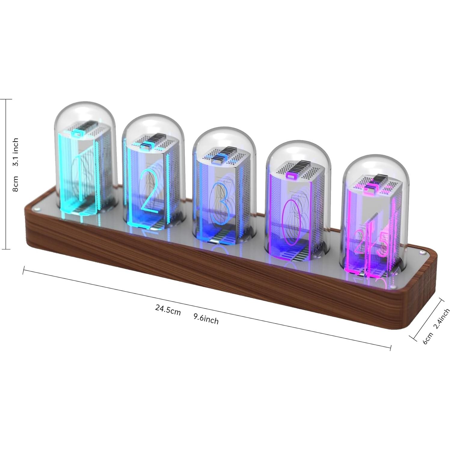 Reloj Digital Nixie ClocTeck CT-004 con Alarma y Temporizador