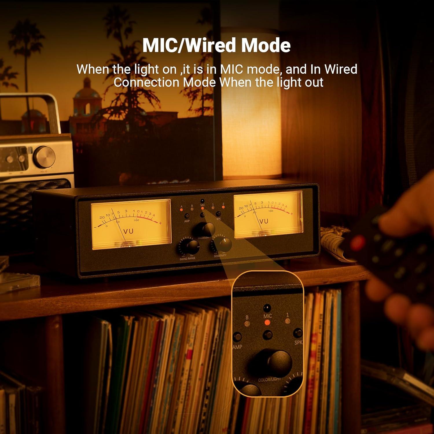 Selector de Altavoces NEOHIPO ET30 con Medidor VU y Control Remoto