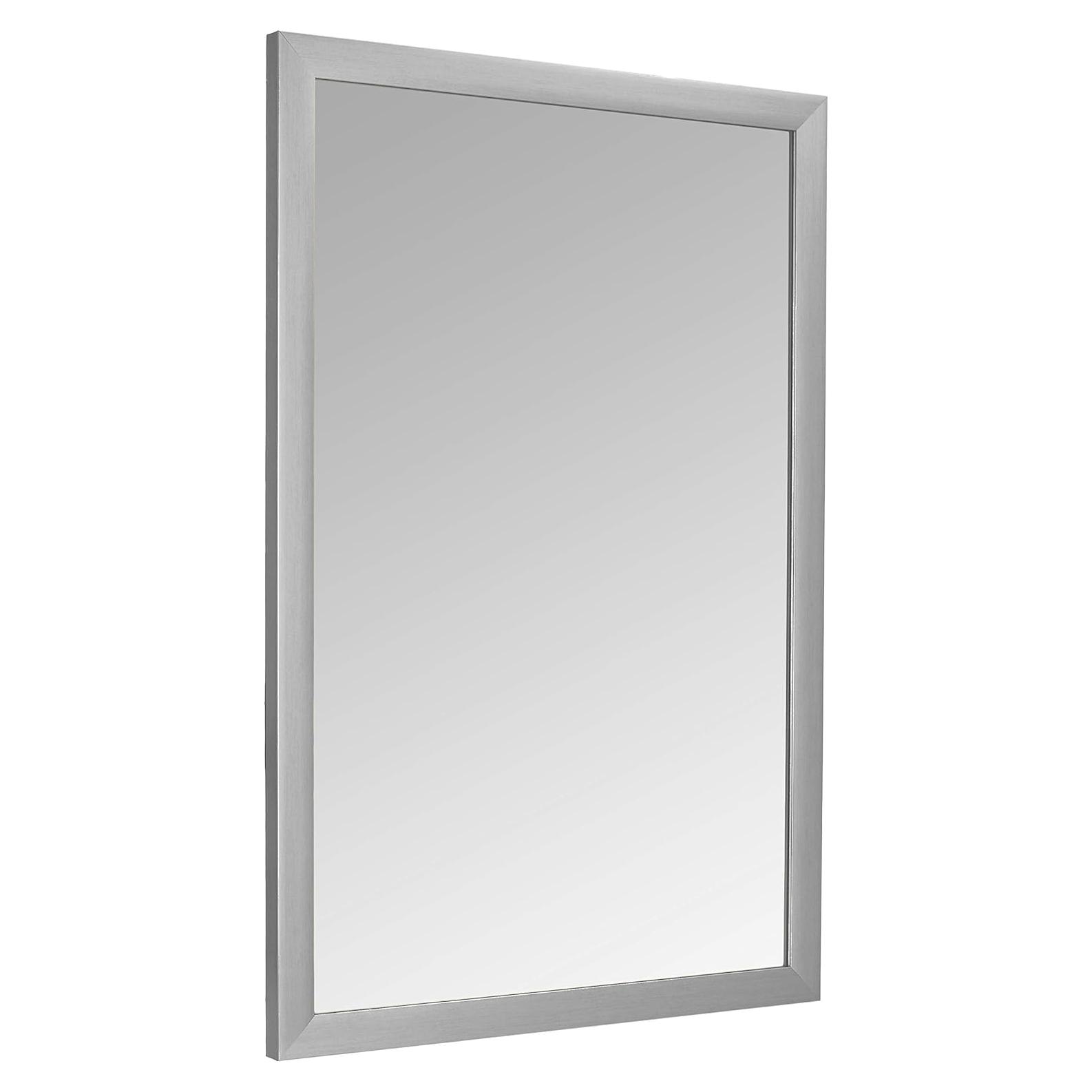Espejo de Pared Rectangular Amazon Basics 61x91 cm Níquel