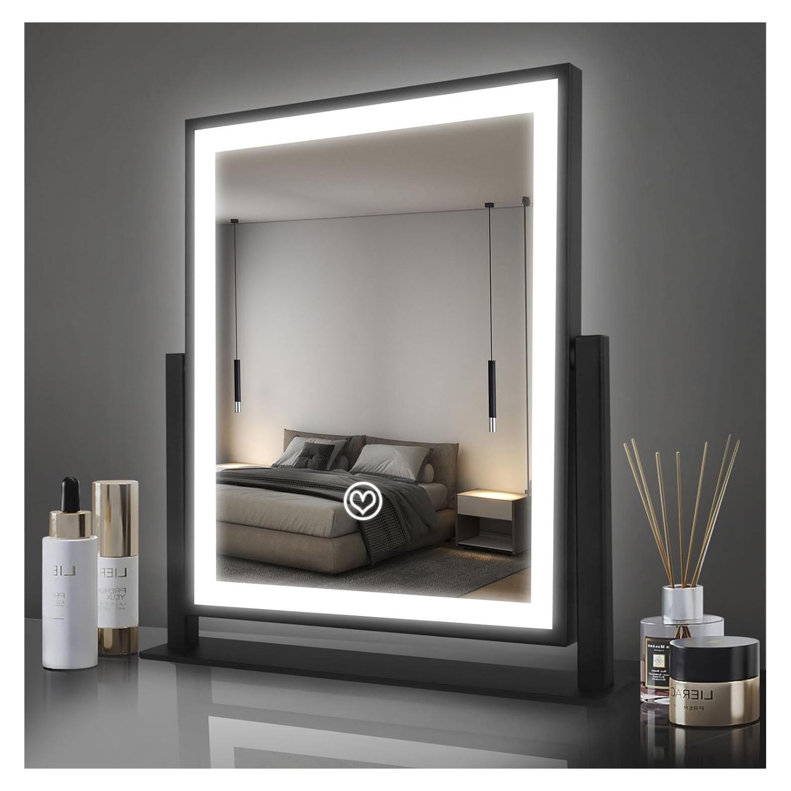 Espejo de Tocador Beelux 30x25 cm con Luz Regulable