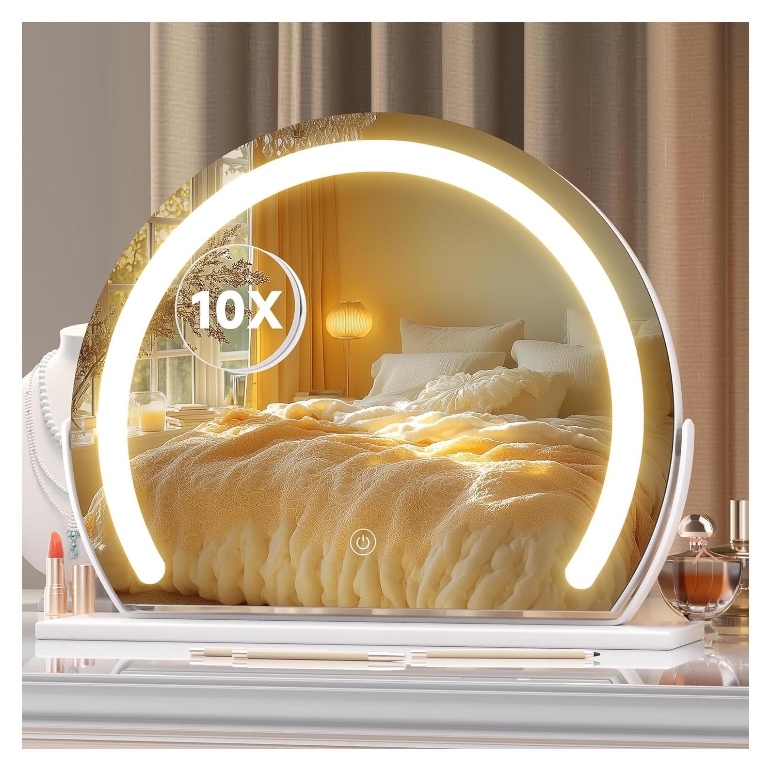 Espejo de Tocador Hasipu LED 34.8x26.9 cm 3 Modos Luz