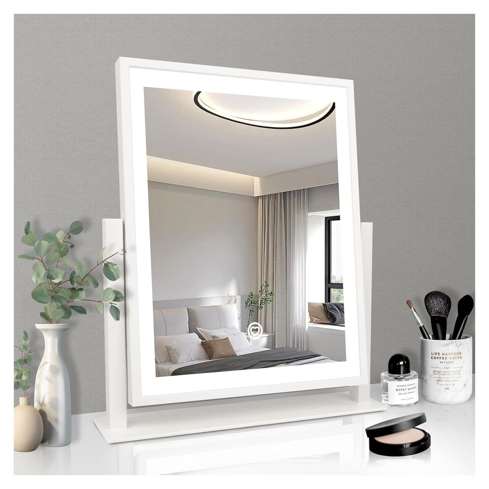 Espejo de Tocador Beelux LED 15.2" Blanco con Control Táctil