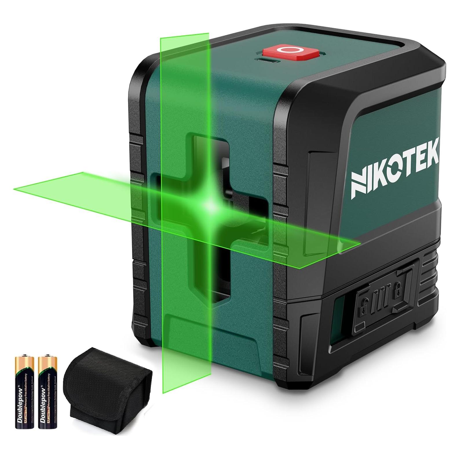 Nivel láser verde Nikotek NK02G autorregulable 100 pies