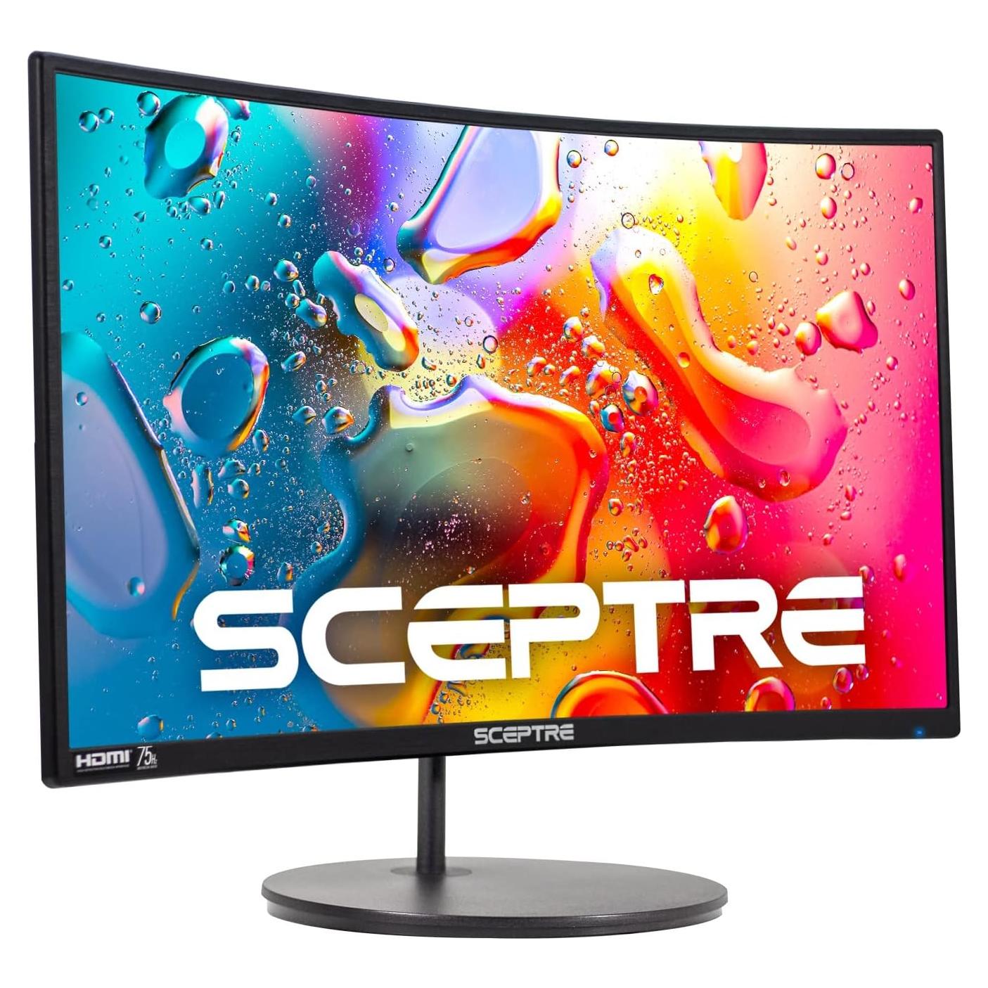 Monitor Curvo Sceptre 24" 1080p R1800 HDMI VGA Altavoces