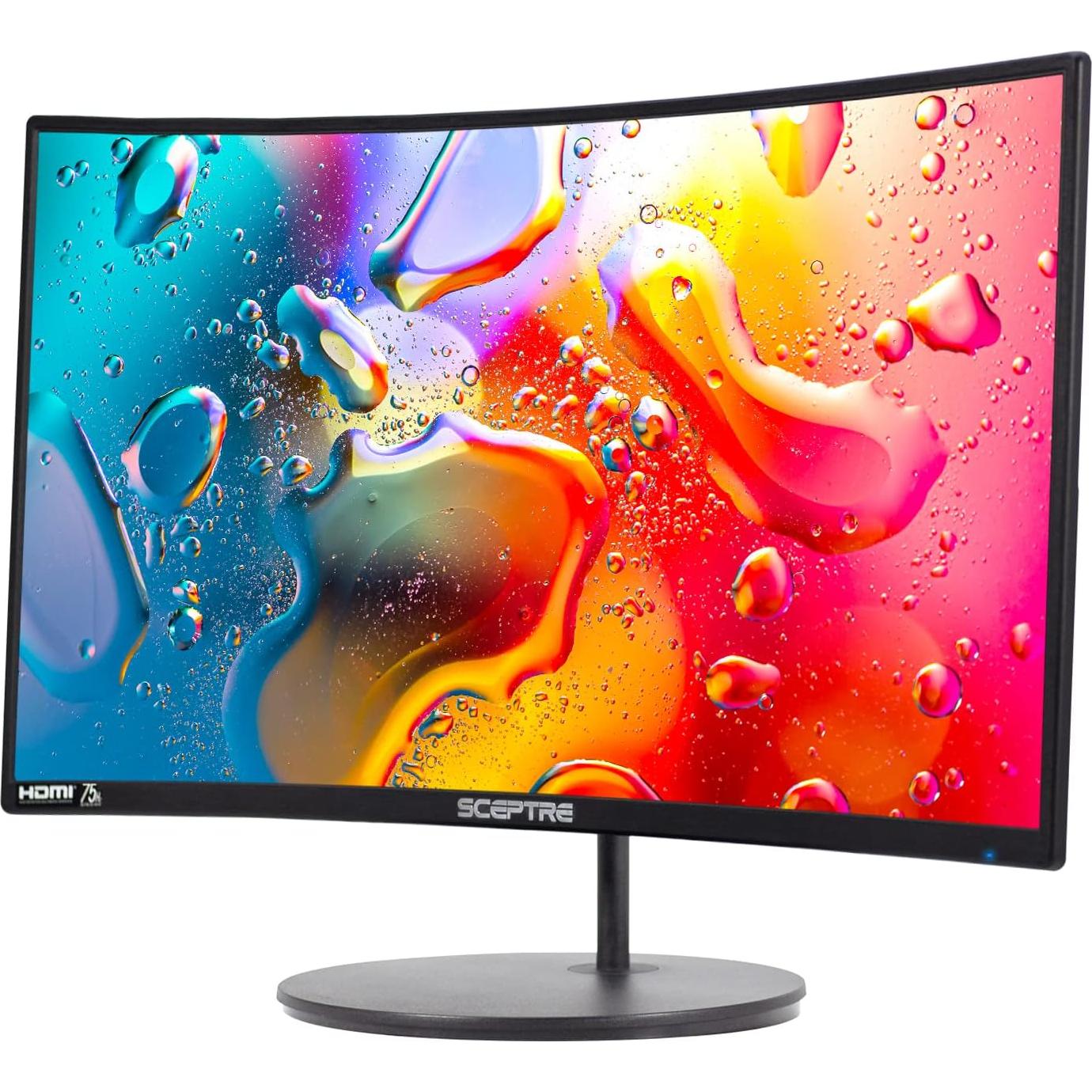 Monitor Curvo Sceptre 24" 1080p R1800 HDMI VGA Altavoces