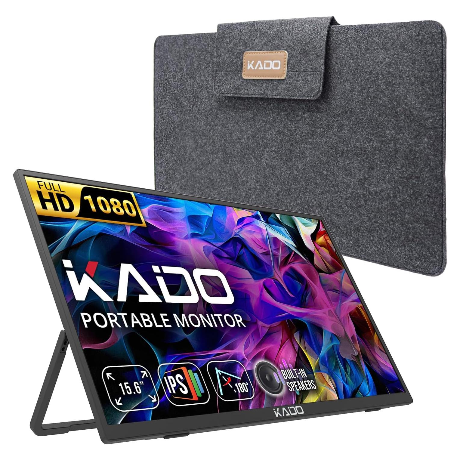 Monitor Portátil Kado 15.6" FHD 1080p IPS con Altavoces