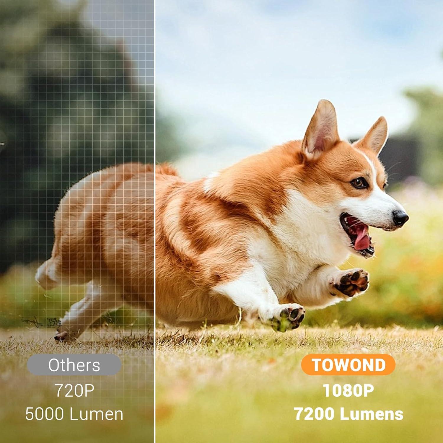 Proyector Inteligente TOWOND 1080p Wifi Bluetooth Android TV