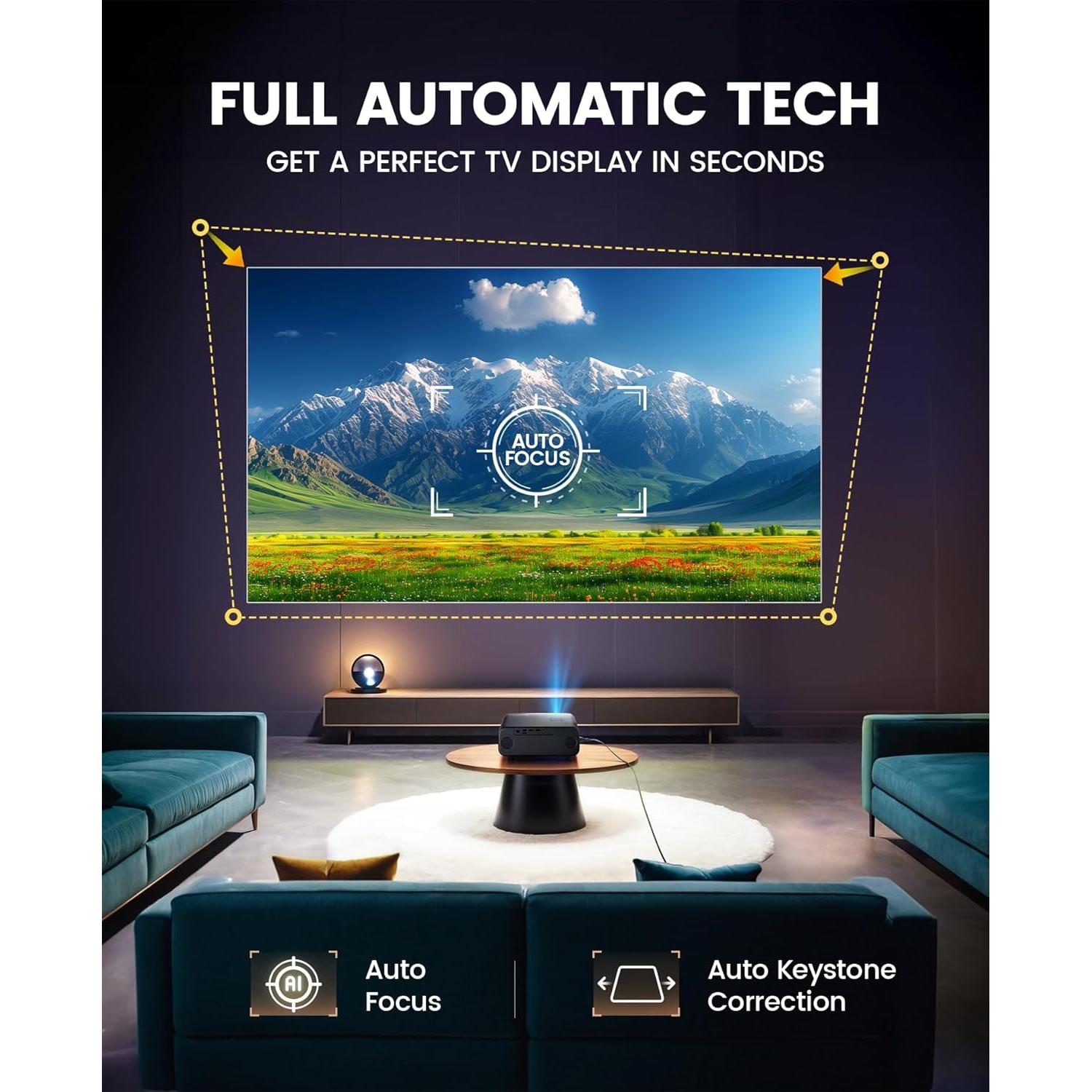 Proyector WiMiUS P62 700 ANSI Nativo 1080P WiFi 6 Bluetooth 5.2