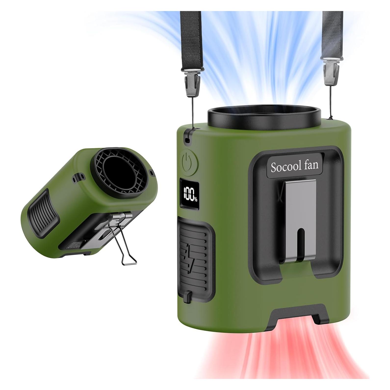 Ventilador de Cintura Socool K100 Portátil 5000mAh 4 Velocidades