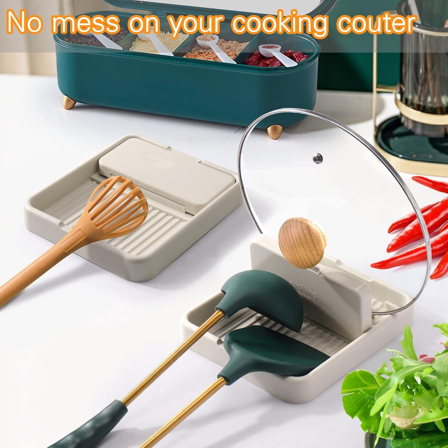 Soporte para Cucharas AIERSA Blanco con Bandeja de Goteo