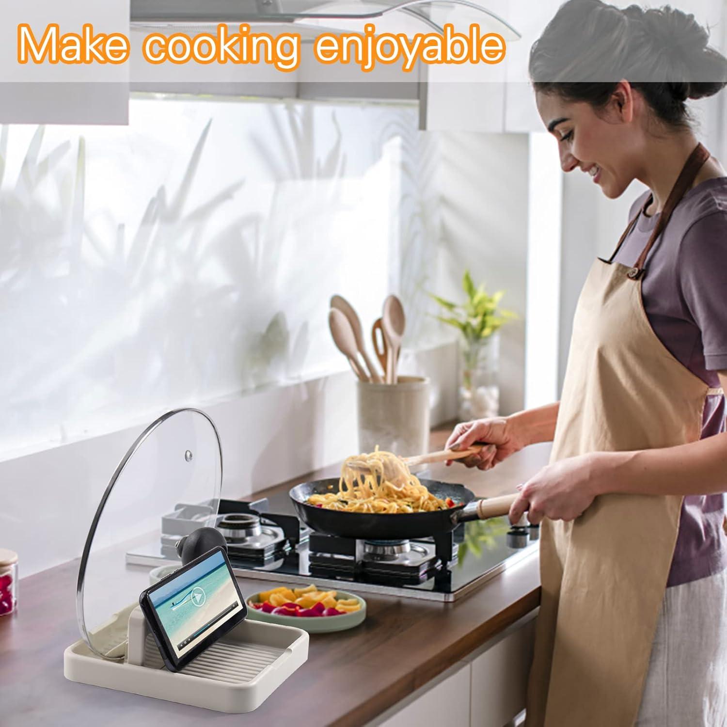 Soporte para Cucharas AIERSA Blanco con Bandeja de Goteo