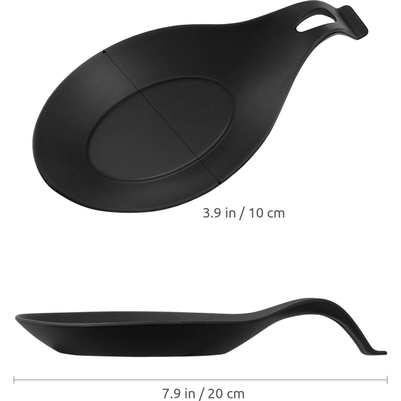 Soportes de Cuchara de Silicona DOITOOL 2 Piezas Negro