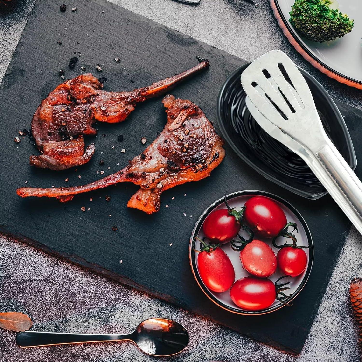 Soporte para cucharas Hasense cerámica negro 14.48x10.16 cm