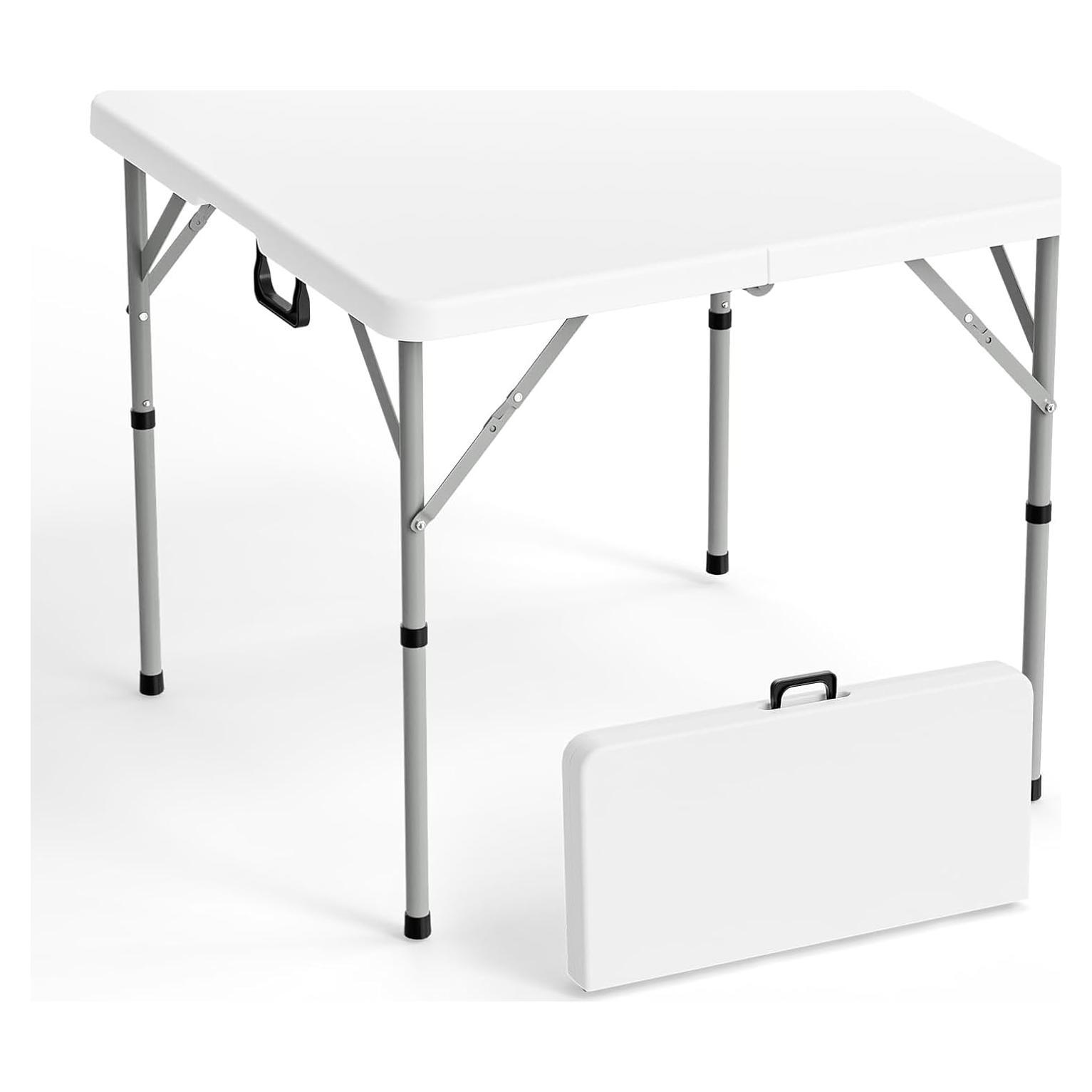 Mesa Plegable Cuadrada VINGLI 86,36 cm Blanca para Eventos