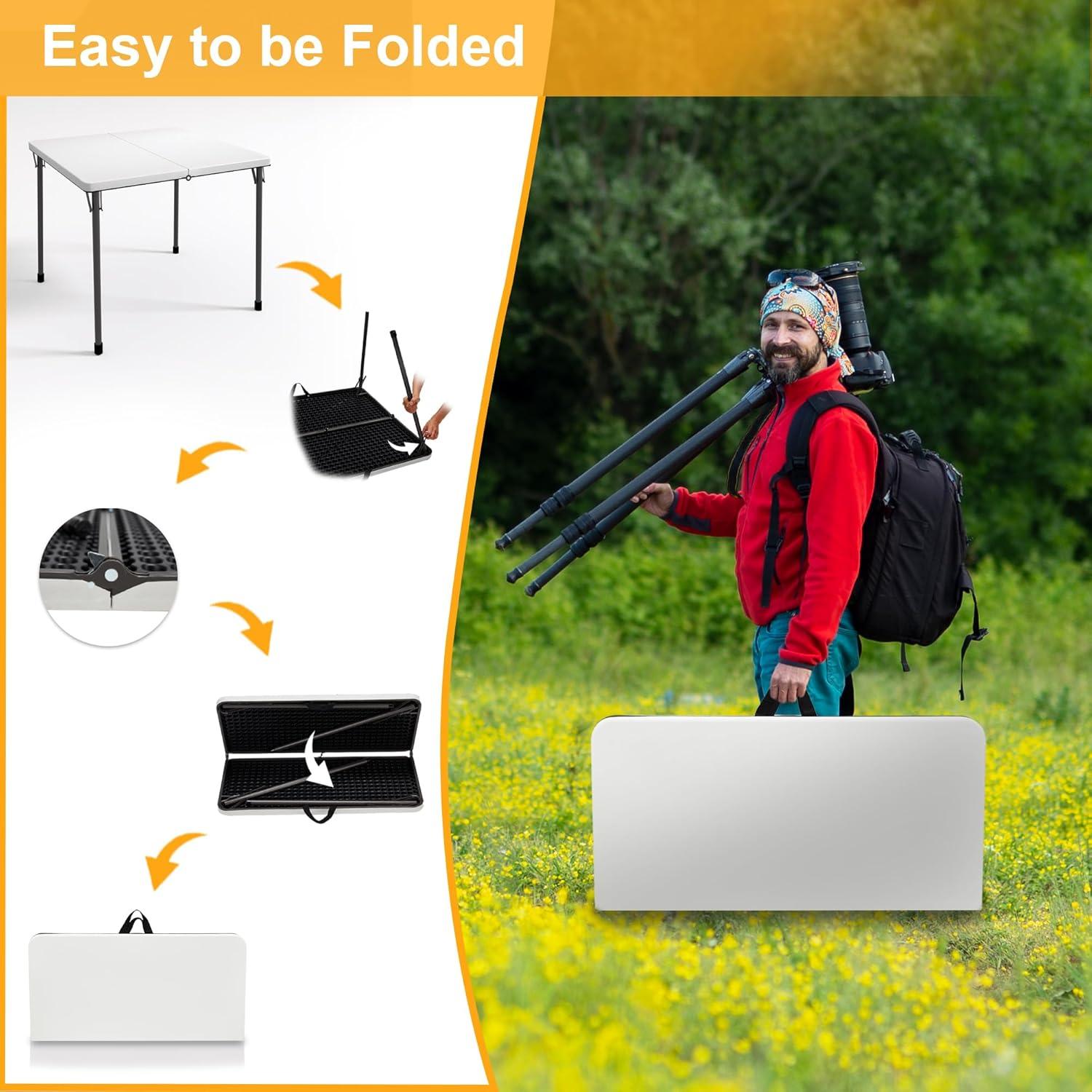 Mesa Plegable Kasunpul YX01-087W Blanca 86,36 cm