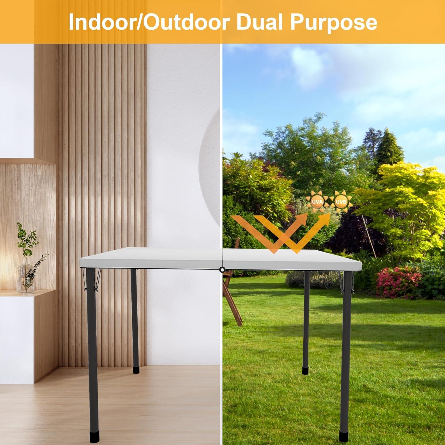 Mesa Plegable Kasunpul YX01-087W Blanca 86,36 cm