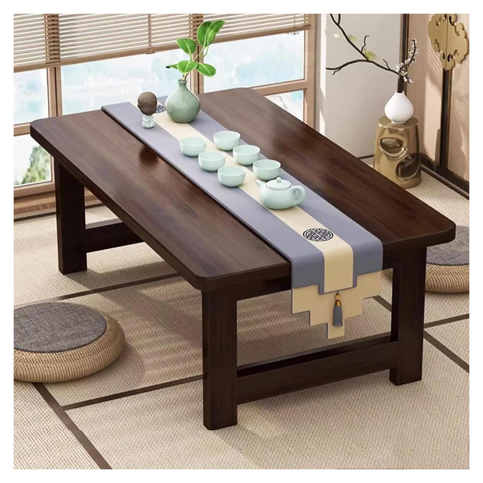 Mesa de café plegable FATOLRD 80x40 cm bambú japonesa