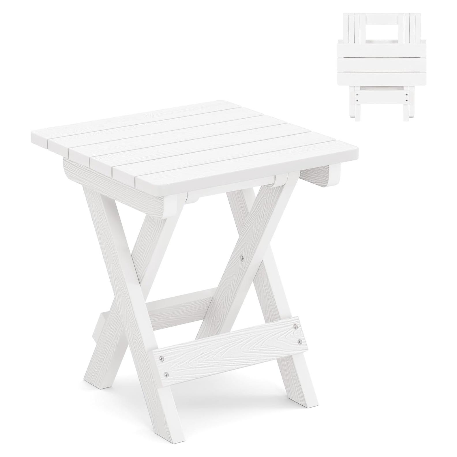 Mesa Plegable LUE BONA 35,56 cm Blanca para Exterior