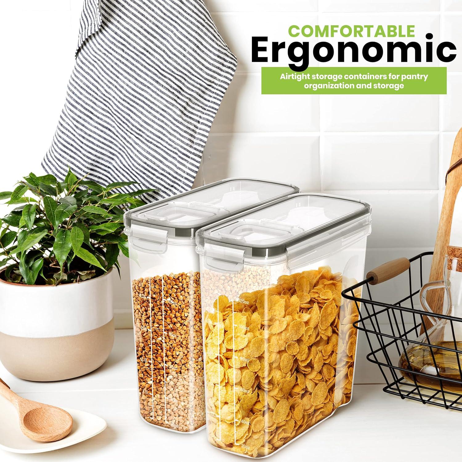 Contenedores de Cereal Utopia Kitchen 4L Herméticos Paquete 4