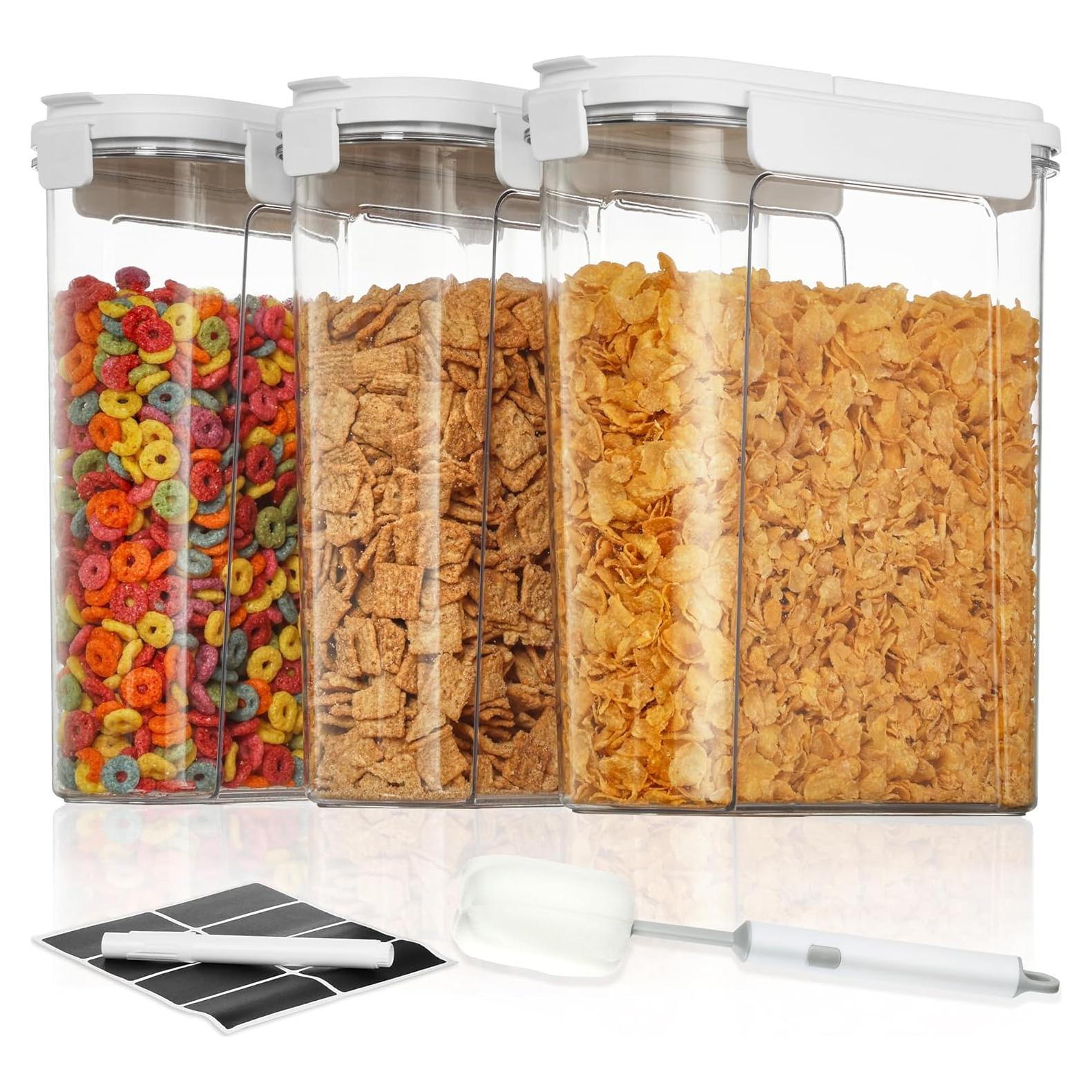 Conjunto de 3 Contenedores Vtopmart para Cereal 4L