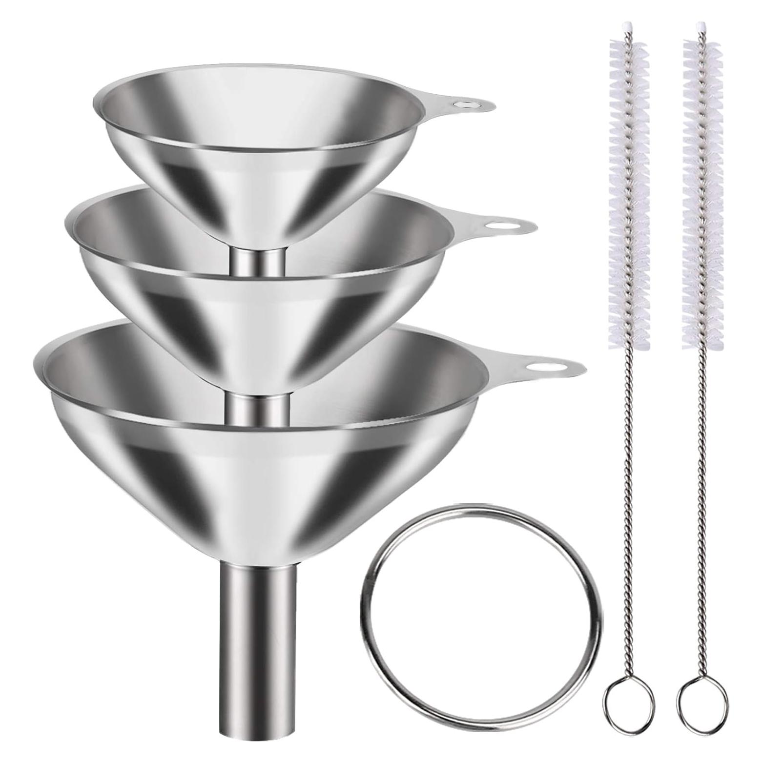 Juego de 3 Embudos de Acero Inoxidable YLYL - Cocina