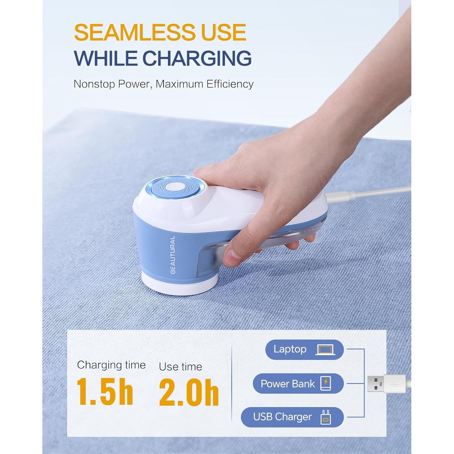 Quitapelusas Eléctrico BEAUTURAL 6 Hojas Recargable 240g