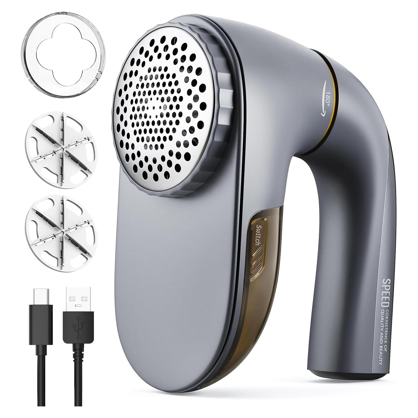 Quitapelusas POPCHOSE M2 Recargable USB 6 Cuchillas Gris