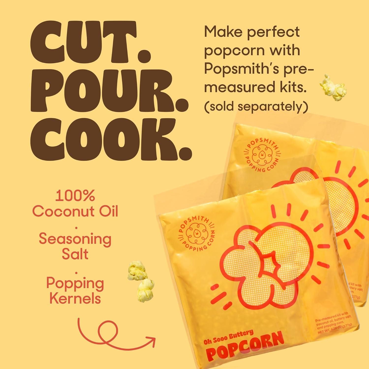 Fabricante de Palomitas Popsmith Acero Inoxidable 6L