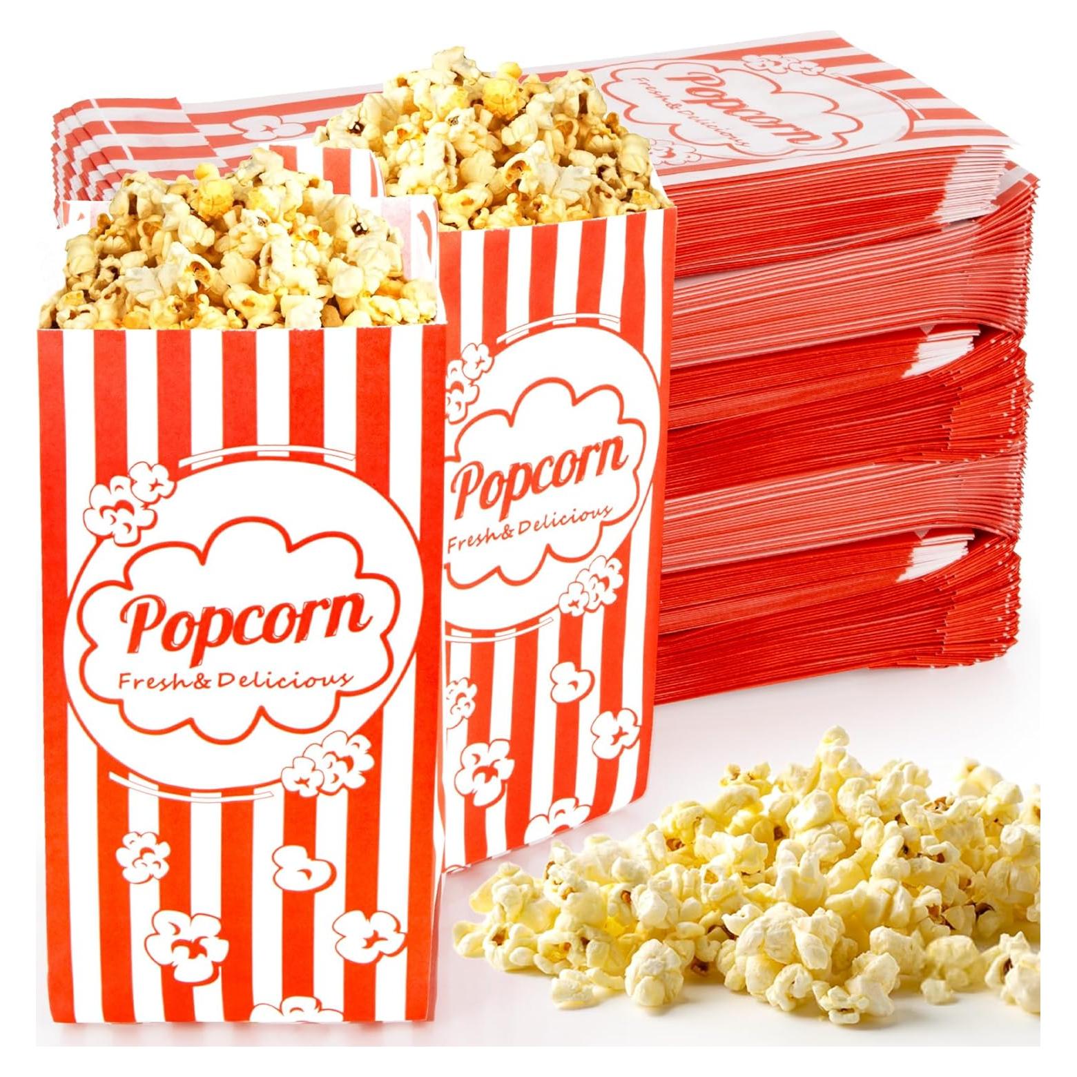 Bolsas de Palomitas Desechables MAQIHAN 500 Unidades 21x9 cm