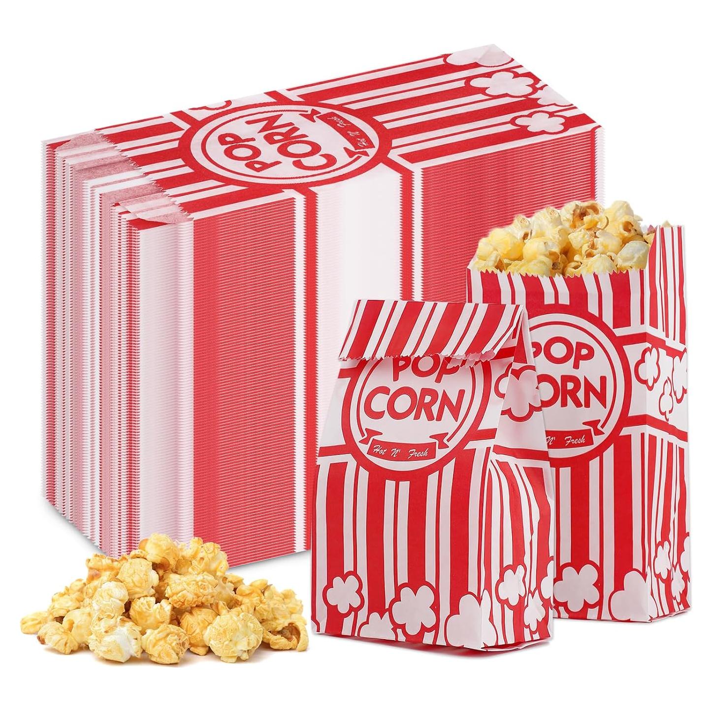 600 Bolsas de Papel para Palomitas Motroce 1 oz Vintage