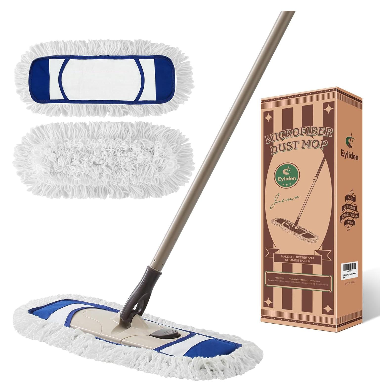 Mopa de Polvo Eyliden 100% Microfibra con 2 Paños Lavables