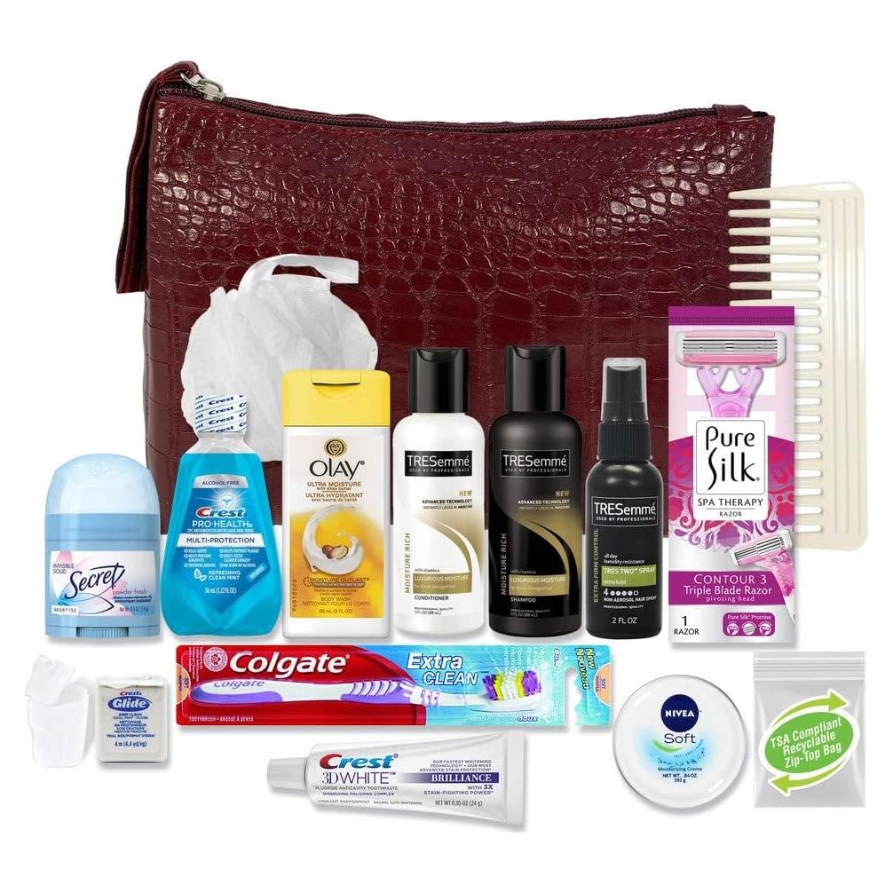 Kit de Viaje 16 Piezas para Mujeres - Tresemme y Olay