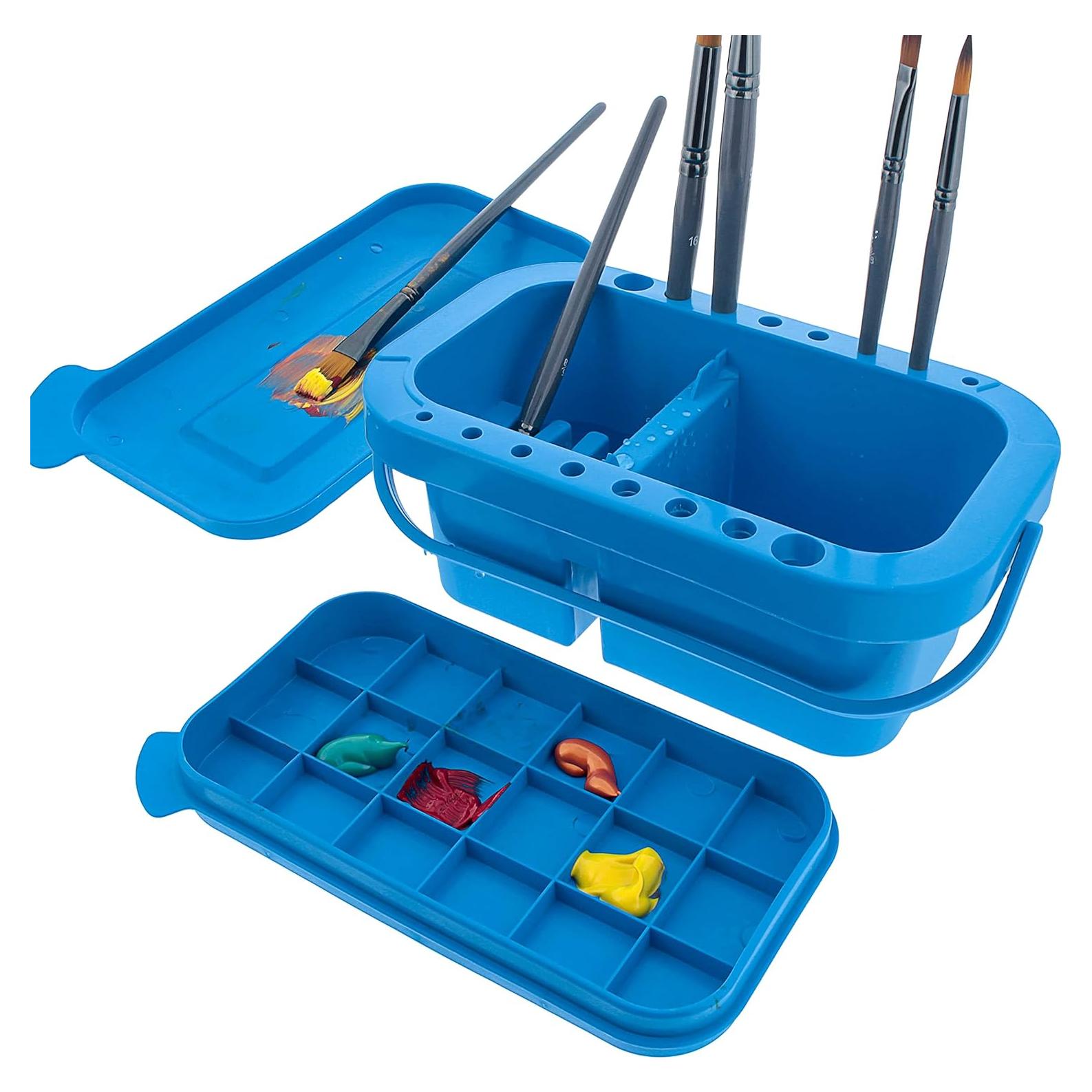 Limpiador de Pinceles U.S. Art Supply 16 Agujeros y 3 Cuencos