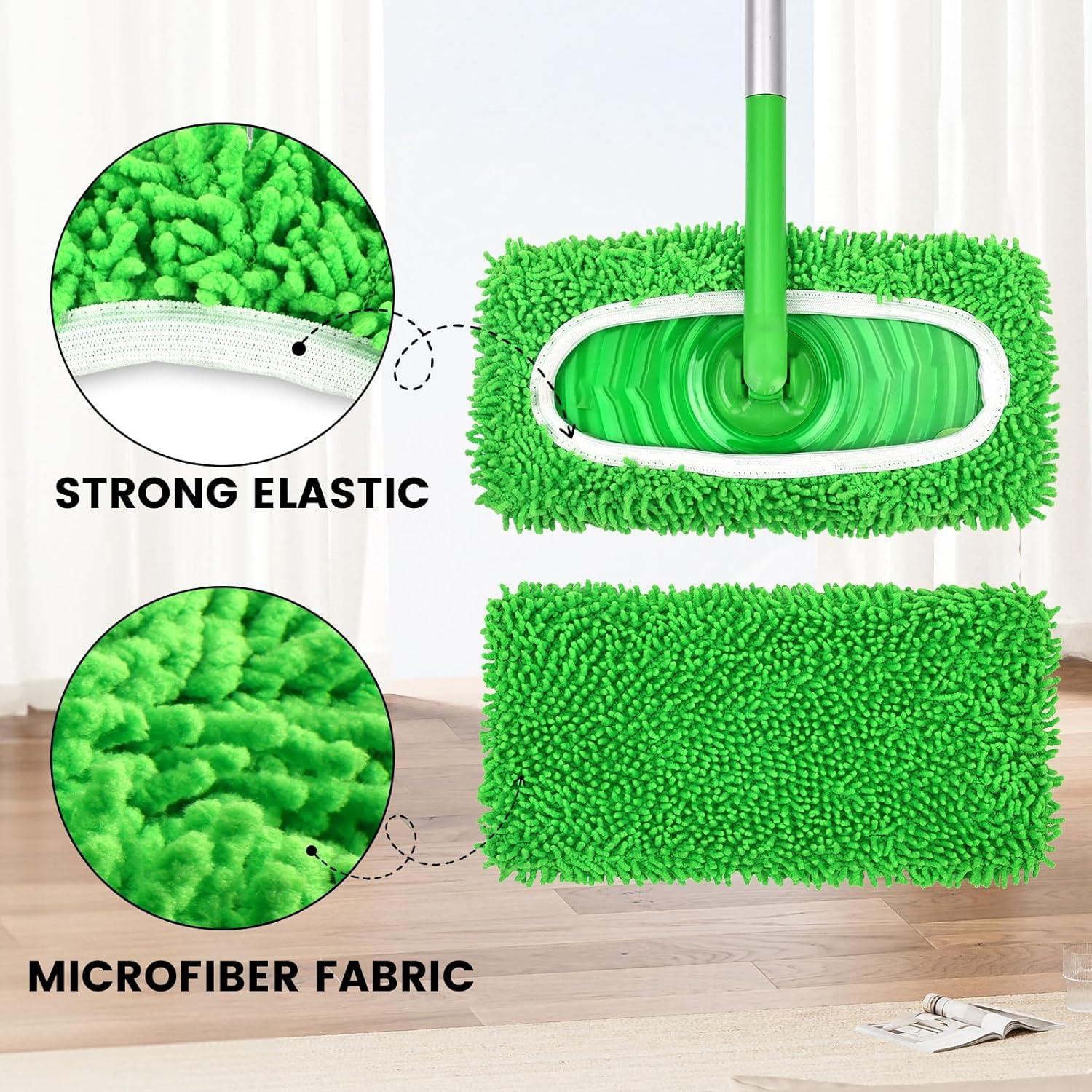 6 Almohadillas Reutilizables Microfibra ZMZPA para Mop Swiffer